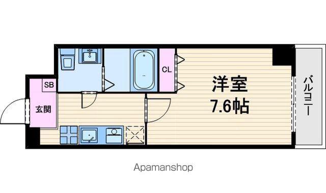 アーデン和泉町(1K/8階)の間取り写真