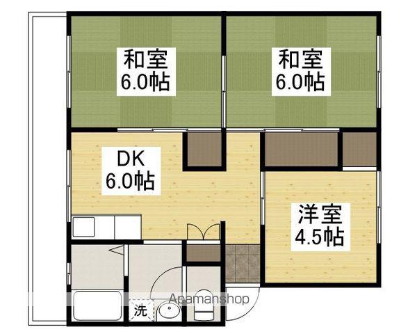 岡マンションA(3DK/2階)の間取り写真