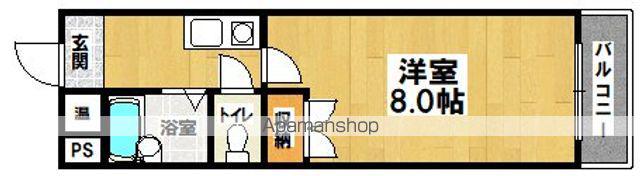 メゾンなか(1K/3階)の間取り写真