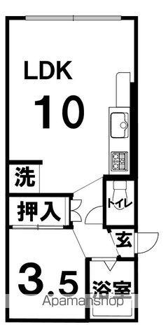 コーポソレイユ(1LDK/1階)の間取り写真