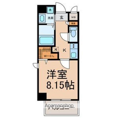 シャルマン新栄(1K/7階)の間取り写真