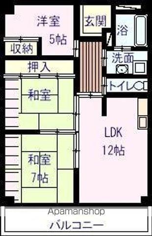 蔵田ファミリーマンション(3LDK/1階)の間取り写真