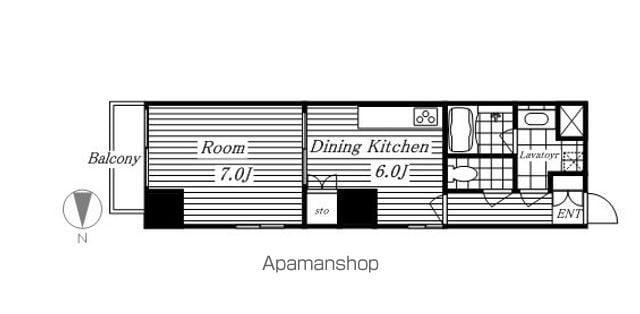 スタジオスクエア大須(1DK/4階)の間取り写真