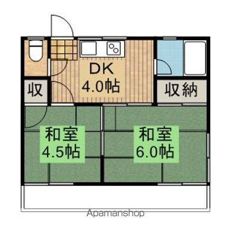 コーポハピネス(2K/2階)の間取り写真