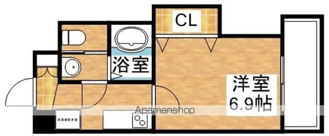 LUXE東三国3(1K/5階)の間取り写真