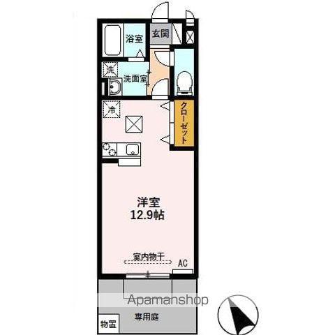 ボアソルテ(ワンルーム/1階)の間取り写真