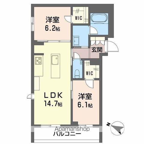 CASA ニックスⅤ(2LDK/2階)の間取り写真