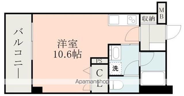 コネクト新水前寺(ワンルーム/6階)の間取り写真