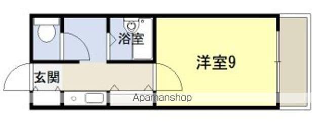 マンションカミュ(1K/1階)の間取り写真