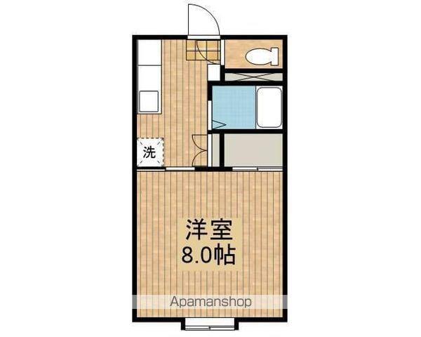 リトルハイムリバー(1K/1階)の間取り写真