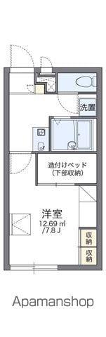 レオパレスルミエール(1K/1階)の間取り写真