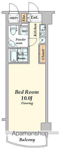 MFPR代々木タワー 旧クレジデンス代々木タワー(1K/4階)の間取り写真