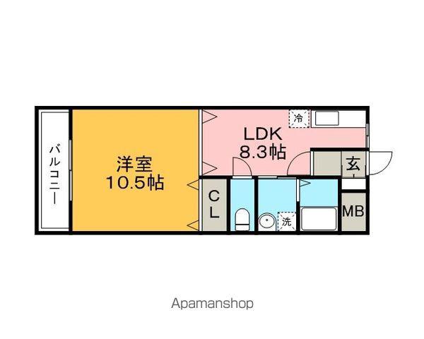 オーシャン日吉Ⅱ(1LDK/2階)の間取り写真