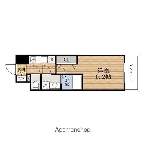 ESLEAD RESIDENCE大阪難波(1K/3階)の間取り写真