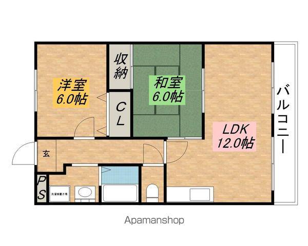 アンクレール(2LDK/1階)の間取り写真
