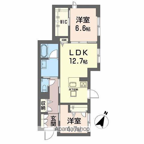 シャーメゾン絆Ⅳ(2LDK/1階)の間取り写真
