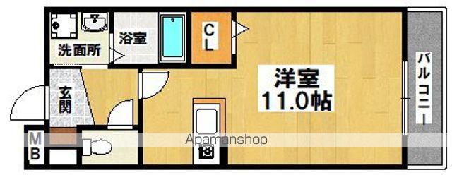 サニーレジデンス(ワンルーム/2階)の間取り写真