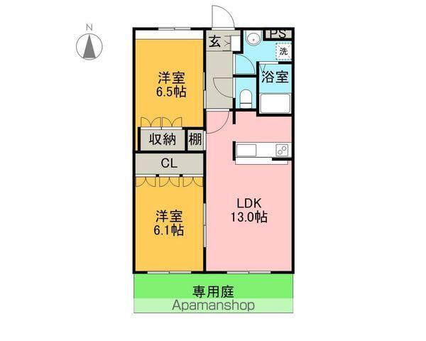 クラシス(2LDK/1階)の間取り写真