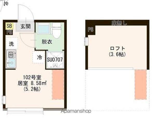 AVENIR 上石神井(ワンルーム/1階)の間取り写真