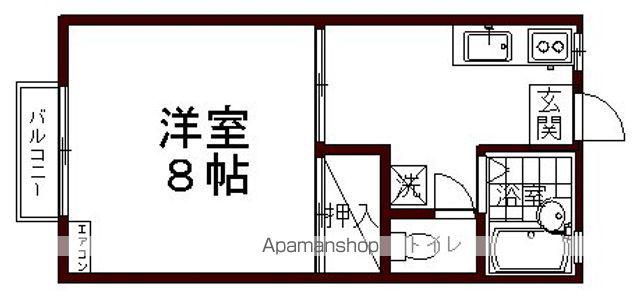 メゾン牧野(1K/2階)の間取り写真