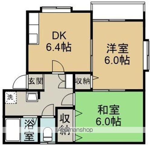 サニーハイツⅤ(2DK/1階)の間取り写真