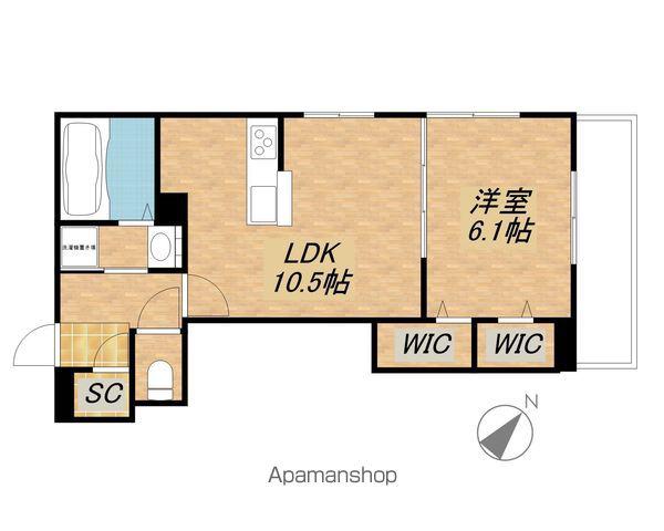 ラヴィベル本堅田(1LDK/3階)の間取り写真