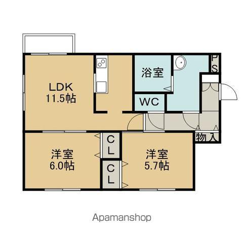 VICTORIAⅦ(2LDK/3階)の間取り写真