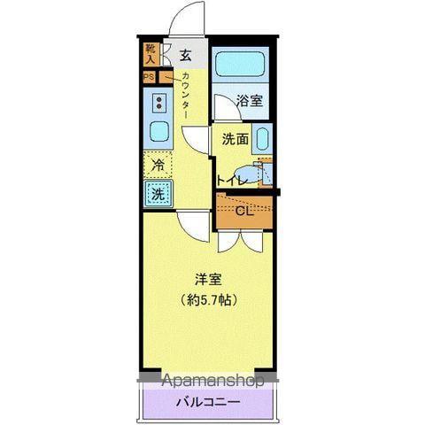 プレール・ドゥーク中野富士見町Ⅱ(1K/3階)の間取り写真
