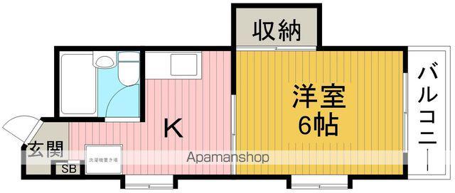 プレステージ蛍池(1DK/2階)の間取り写真