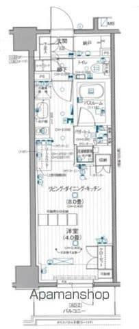 デュオステージ関内2(ワンルーム/3階)の間取り写真