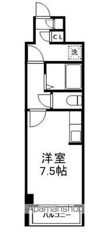 ダイアパレス長野中央(ワンルーム/2階)の間取り写真