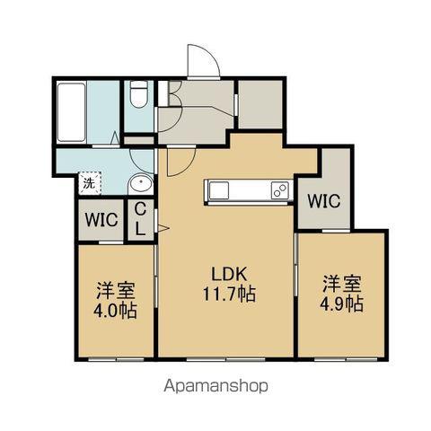ERFOLG千歳春日(2LDK/3階)の間取り写真