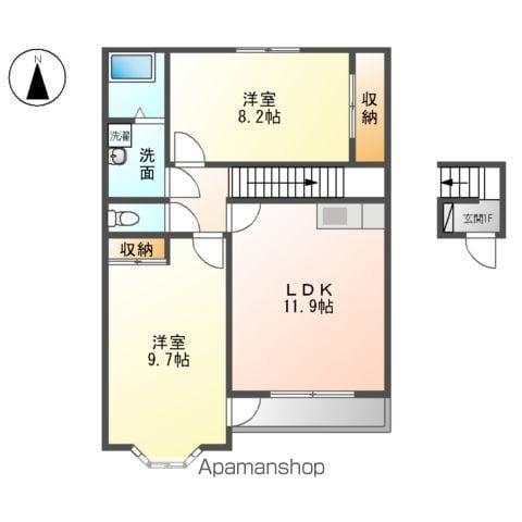 WILL PARK(2LDK/2階)の間取り写真