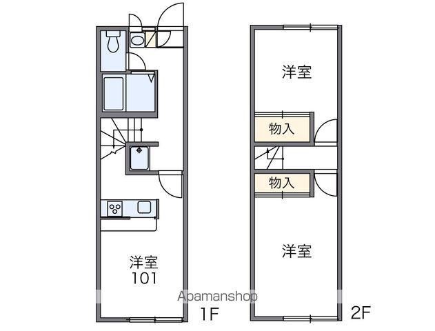 レオパレスシェルティ(2DK/1階)の間取り写真