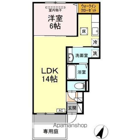 パストラル朝生田(1LDK/1階)の間取り写真