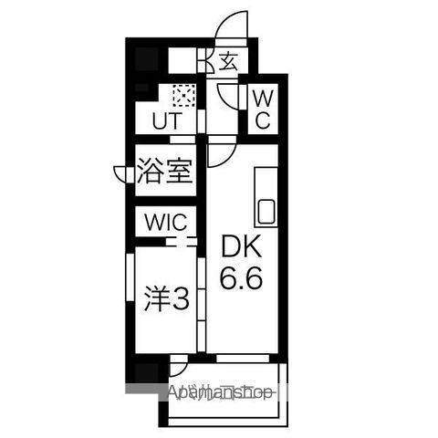 ISM平安通(1DK/7階)の間取り写真