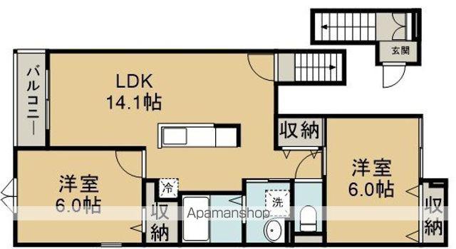ピオニーガーデン(2LDK/2階)の間取り写真