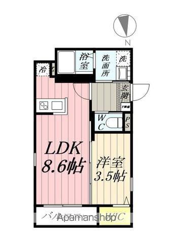 ROBOT HOME 南流山Ⅱ(1LDK/1階)の間取り写真