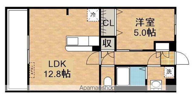 アクロス30(1LDK/2階)の間取り写真