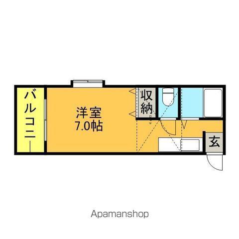 メゾンアバ(ワンルーム/2階)の間取り写真