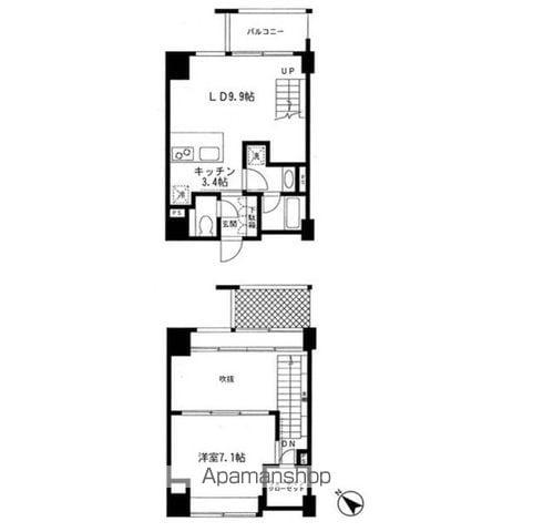 幕張ベイタウンマリンフォート(1LDK/1階)の間取り写真