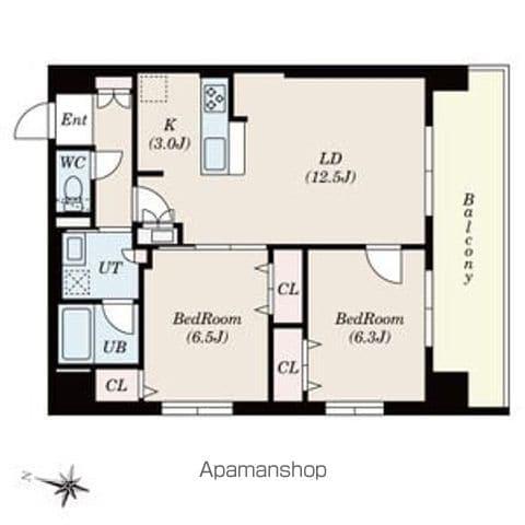 COH RESIDENCE 札幌(2LDK/6階)の間取り写真