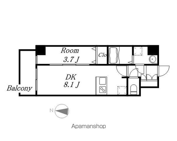 メイクスデザイン名駅南(1DK/9階)の間取り写真