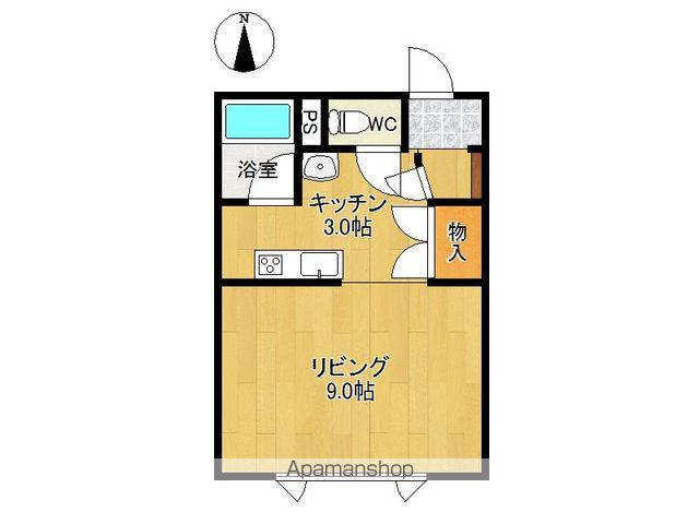 カーサ・チロット(1K/2階)の間取り写真