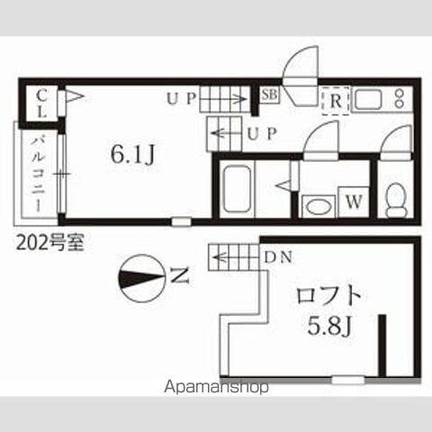 ウィンクルム新瑞橋(1K/2階)の間取り写真