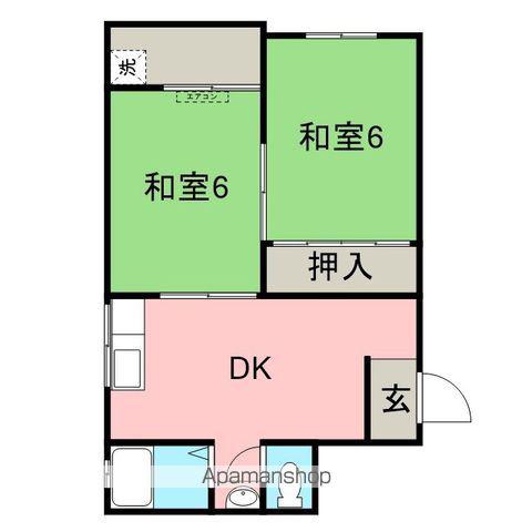 メゾン 大戸(2DK/2階)の間取り写真