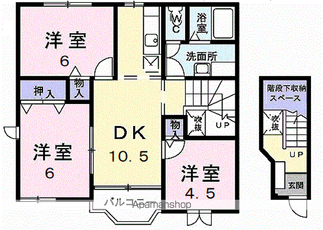 ANDO-HAITU(3LDK/2階)の間取り写真