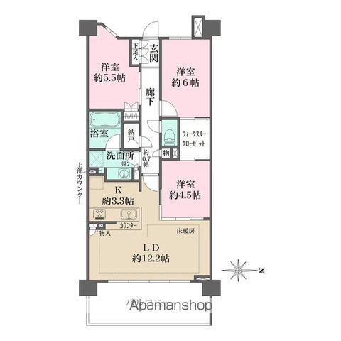 ザ・パークハウス上麻生(3LDK/1階)の間取り写真