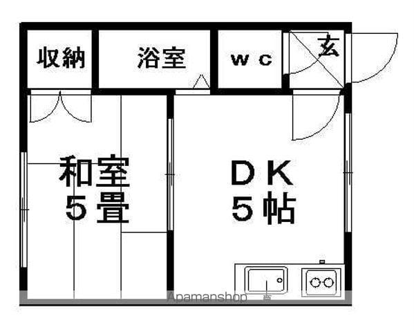 白石ハイツ(ワンルーム/3階)の間取り写真