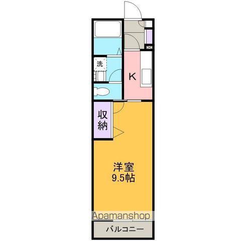 サンライズ堤下(1K/1階)の間取り写真